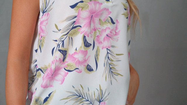 ZXZY Hawaiian Shirt for Women Casual Dressy Sleeveless Soft